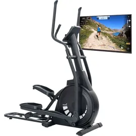 Skandika Crosstrainer Carbon P23 | Ellipsentrainer für Zuhause, klappbar, 23 Programme, App kompatibel, bis 135 kg, Schwungmassensystem