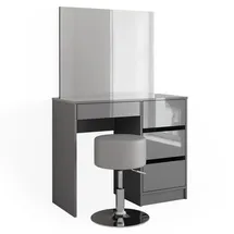 Vicco Schminktisch Sherry Grau 90 cm, mit Hocker