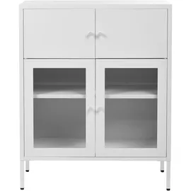Beliani Vitrine ESHOLT 80 x 40 x 102 cm Weiß