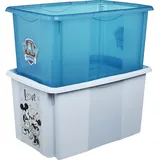 keeeper Aufbewahrungsbox karolina mickey 45 Liter Dreh-/Stapelbox mit Deckel, aus PP, cloudy-blue, mit