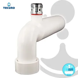 tecuro Abgangsbogen Ø 50 mm mit Rohrbelüfter Kunststoff Weiß