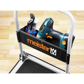Meister Craft Meister Plattformwagen - Klappbar - Bis 300 kg Tragkraft - Feststellbremse / Transporthilfe mit Lenkrollen / Paketwagen mit Antirutsch-Beschichtung / Klappwagen aus Stahl / 8985540