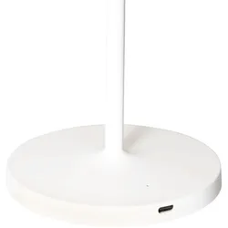 Akku LED-Tischleuchte MAULnina dimmbar, inkl. Ladestation weiß