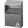 Durable Wandascher Metall mit Überdach, 4 Liter, silber, 333423