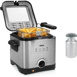 setpoint Mini Öl Fritteuse Single Fett Friteuse Schnitzel frittieren 1,5L mit Salzstreuer