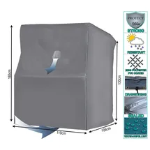 Quick Star Schutzhülle Strandkorb L 119 x 106 x 165 cm Grau