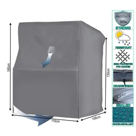 Quick Star Schutzhülle Strandkorb L 119 x 106 x 165 cm Grau