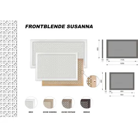 HEXIM Heizkörperverkleidung MDF & HDF - Dekorative Heizkörperabdeckungen in unterschiedlichen Größen & Muster - Ripppenheizkörper Verkleiden - - Weiß