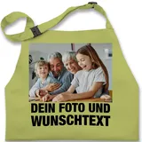 Kinderschürze Schürze Kinder Jungen Mädchen - Mit Foto I Eigenem Bild I Text I Name I Wunschtext - 7-14 Jahre - Hellgrün - kinderbackschürzen selbst drucken photo kochschürze - 7-13 Jahre