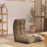 vidaXL Bodenstuhl Faltbar Taupe Stoff