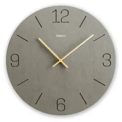 Hama Kreta, Wand, Quarzuhr, Rund, Grau, MDF-Platten, Modern