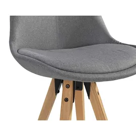 Actona 2er Set Actona Barhocker Dima Stoff Grau Hellgrau