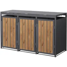 ML-Design Mülltonnenbox 196 x 80 x 120 cm braun