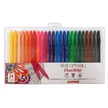 ALPiNO Color Experience Filzstifte 24 St. blau/braun/gelb/grün/lila/orange/rosa/rot/schwarz/weiß