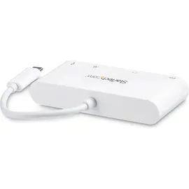 Startech StarTech.com USB-C Multiport Adapter - USB-C auf DVI-D (Digital) Video Adapter mit 60W Power Delivery(Stromversorgung), GbE, USB-A - Tragbares USB-C/Thunderbolt 3 Mini Laptop Dock (DKT30CDVPD)