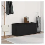 vidaXL Sitzbank mit Stauraum Schwarz Eichen-Optik 102 x 42 x 45 cm