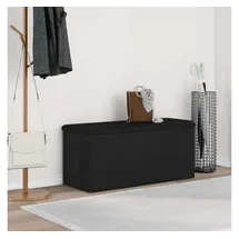 vidaXL Sitzbank mit Stauraum Schwarz Eichen-Optik 102 x 42 x 45 cm