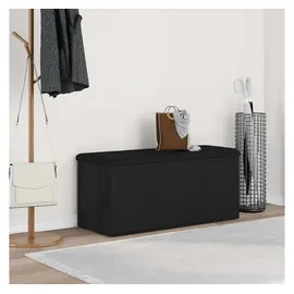 vidaXL Sitzbank mit Stauraum Schwarz Eichen-Optik 102 x 42 x 45 cm