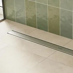 hansgrohe RainDrain Compact Komplettset Duschrinne 100 cm für flache Installation, Duschabläufe, edelstahl gebürstet