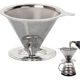 Kaffeefilter Aus Edelstahl, Wiederverwendbarer Konischer Kaffeefilterhalter, Permanent-kaffeefilter, Kaffeefilterhalter Aus Metall Mit Papierloser Basis, Kaffeefilter Für...
