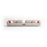 JVmoebel Big-Sofa Beige Big Sofa Couch 6 Sitzer Italienische xxl Couchen Möbel Textil, Made in Europe beige