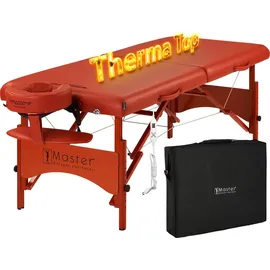MASTER MASSAGE EQUIPMENT Master Massage Fairlane Therma Top Mobil Massageliege Kosmetikliege Beheizbar Klappbar Holz Ultraleicht 71cm