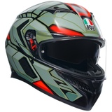 AGV K3 decept Helm, schwarz-rot-grün, Größe L