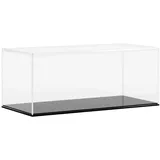 vidaXL Vitrine Transparent 34 x 16 x 14 cm Schwarz