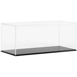 vidaXL Vitrine Transparent 34 x 16 x 14 cm Schwarz