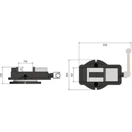 Optimum Maschinenschraubstock Metall 100 mm
