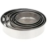 ZARENHOFF Mehlsieb Set 6-teilig – Edelstahl Mehlsiebe Ø 15–26,5 cm – Sieb für Mehl, Puderzucker & Kakao – stapelbar Feinmaschig Kräuterpollen-Extractor Küchensieb