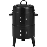 WellHome - BBQ Smoker Ø40x78cm mit 2 Grillrosten und Thermometer
