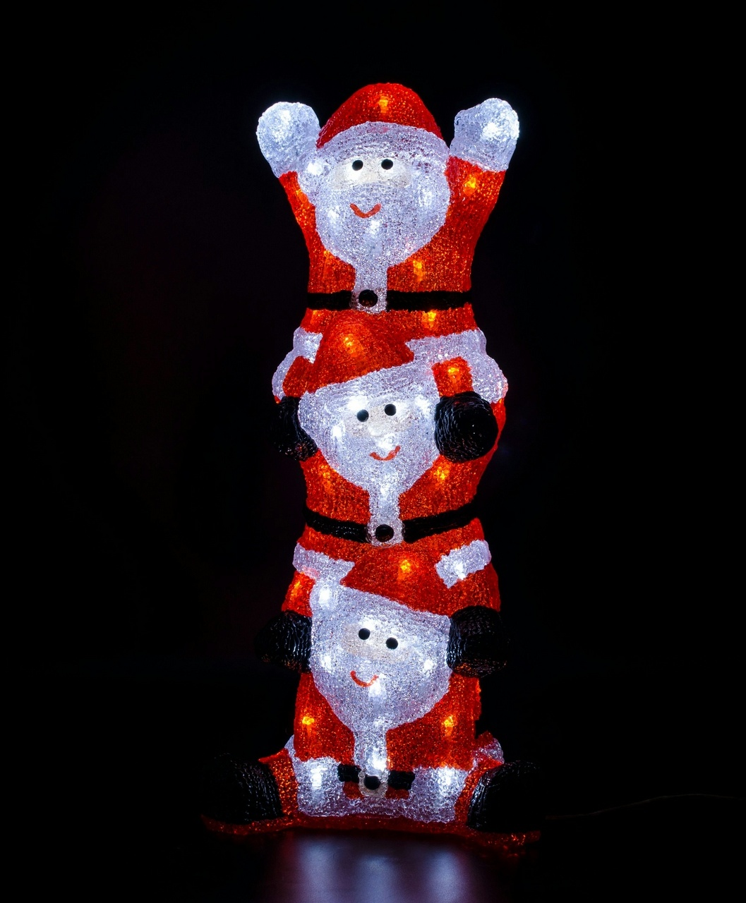 Tarrington House Acryl Weihnachtsmänner, Acryl/ Kupfer, 22 x 28 x 59 cm, 60 LED, 3.6 W