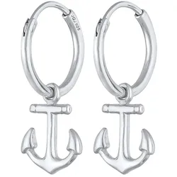 Elli Creolen Anker Maritim 925 Silber silberfarben Damen 