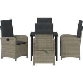 vidaXL Garten Essgruppe 5-tlg. Grau
