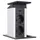 EVOline Tischsteckdose 2-fach mit 1 USB Port Edelstahloptik