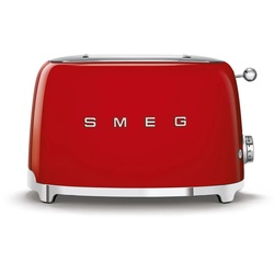 Smeg Toaster SMEG Toaster 2-Schlitz-2-Scheiben-Toaster Kompakt TSF01 rot Markenwarenshop