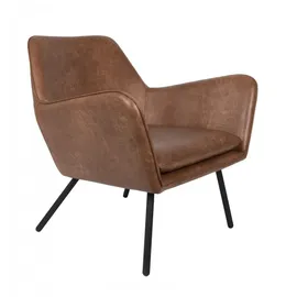 designline Sessel BON Kunstleder 80 x 78 x 80 cm Braun