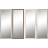 Home ESPRIT Wandspiegel Weiß Braun Beige Grau Glas Polystyrol 36 x 2 x 95,5 cm (4 Stück)