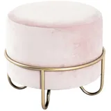 Haku-Möbel Hocker MDF und Metall 43 x 40 x 43 cm Gold/Creme