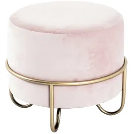 Haku-Möbel Hocker MDF und Metall 43 x 40 x 43 cm Gold/Creme