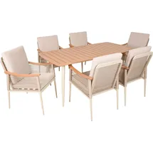 Garden Pleasure Tulum Set 7-tlg. Beige