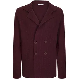 Felix Hardy Cardigan mit gekerbtem Kragen Rot XL