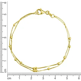 FIRETTI Schmuck Geschenk Armband Kugeln vergoldet 19 cm