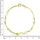 FIRETTI Schmuck Geschenk Armband Kugeln vergoldet 19 cm