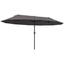 Outsunny Marktschirm 460 x 270 cm grau