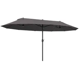 Outsunny Marktschirm 460 x 270 cm grau