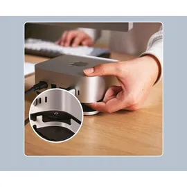 Satechi Stand Hub Mac Mini M4 SSD Enclosure Silber