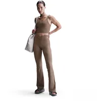 Nike Zenvy Rib Gentle-Support High-Waist Flared Leggings Damen -