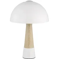 Nowa Retro Tischlampe Pilz Holzoptik Wohnzimmerlampe Nachttischlampe Tischleuchte Pilzdesign
